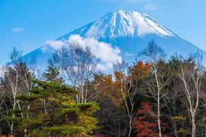 mooi landschap van berg fuji in japan foto