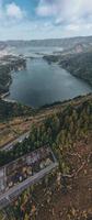 visie van sete cidades in sao Miguel, de azoren foto