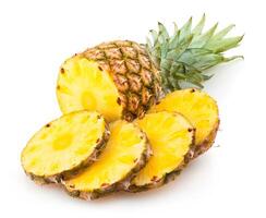 ananas geïsoleerd Aan wit achtergrond ai generatief foto