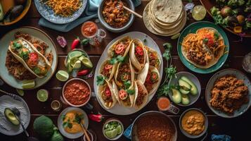 taco partij cinco de mayonaise, Mexico bepalend moment generatief ai foto