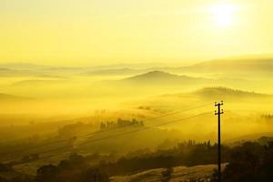 de Toscaans mistig dagen foto