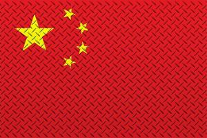 3d vlag van China Aan een metaal foto