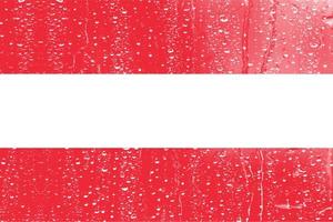 3d vlag van Oostenrijk Aan een glas foto
