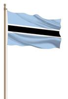 3d vlag van botswana Aan een pijler foto