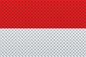 3d vlag van Indonesië Aan een metaal foto