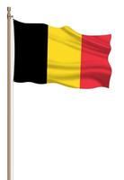 3d vlag van belgie Aan een pijler foto