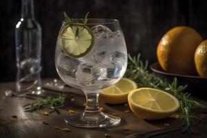 gin en tonic. ai gegenereerd foto