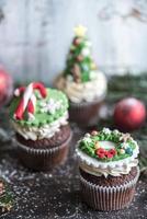 kerst cup cakes foto