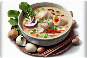 Thais Tom kha gai voedsel foto