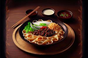 Chinese zha jiang mian voedsel foto