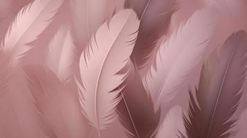 gekleurd veren in roze Aan de achtergrond, in de stijl van subtiel schaduw, anime stijlvol, behang, duivenkern, vrij penseelvoering, doorzichtig kleur, genereren ai foto