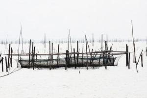 visserij levensstijl van Thais lokaal vissers Bij songkhla meer van zuidelijk regio in Thailand foto