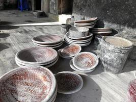bord glas mozaïek- handgemaakt gemaakt in Bali foto