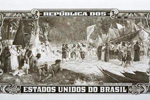 verovering van de amazon van oud braziliaans geld foto