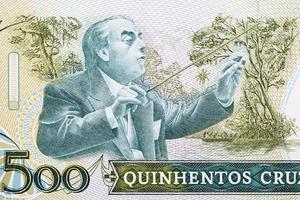 erfgenaam villa-lobos een portret van oud braziliaans geld foto