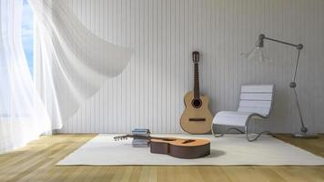 3D-gitaren in de kamer foto