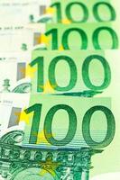 100 euro rekeningen detailopname foto