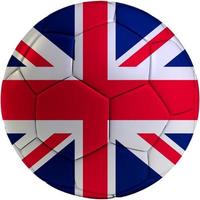 Amerikaans voetbal bal met Verenigde koninkrijk vlag foto