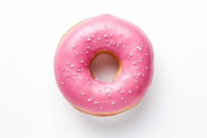 roze donut geïsoleerd. genereren ai foto