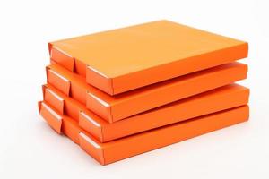 stack oranje pizza dozen. genereren ai foto