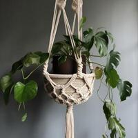 handgemaakt macrame ontwerp. illustratie ai generatief foto