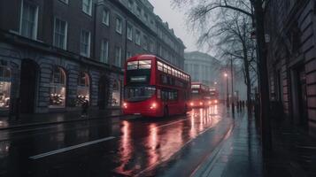 Londen straat achtergrond. illustratie ai generatief foto