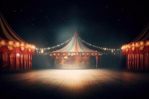 circus achtergrond. illustratie ai generatief foto