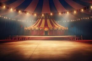 circus achtergrond. illustratie ai generatief foto