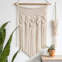 handgemaakt macrame ontwerp. illustratie ai generatief foto