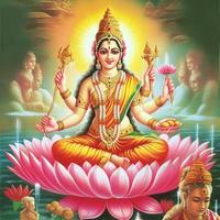 maha lakshmi afbeeldingen downloaden mah laxmi godin Aan lotus afbeeldingen generatief ai foto