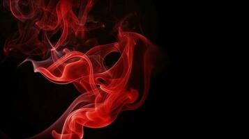 rood rook Aan zwart achtergrond. abstract kleurrijk rook Aan zwart achtergrond. foto