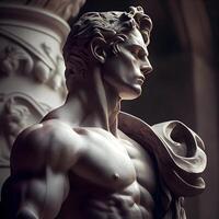 standbeeld van david door michelangelo, Florence, Toscane, Italië, ai generatief beeld foto