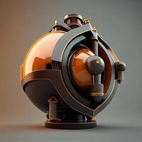 astronaut helm. 3d illustratie. 3d cg. hoog oplossing., ai generatief beeld foto