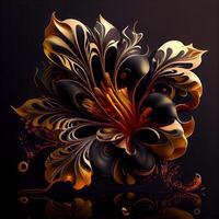 3d illustratie van abstract fractal voor creatief ontwerp, kunst en amusement, ai generatief beeld foto