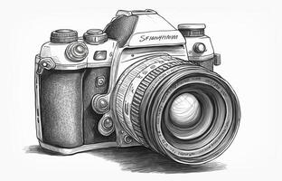 wereld fotografie dag illustratie Mens en vrouw fotografen, camera, augustus 19e, generatief ai foto