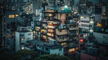 ai gegenereerd. ai generatief. foto fotografie van tokio stad nieuw gebouw wolkenkrabbers binnenstad. kan worden gebruikt voor Promotie afzet ontwerp. avontuur exploratie uitstraling. grafisch kunst