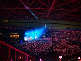 Jakarta, Indonesië Aan maart 2023. de atmosfeer van van Blackpink concert in Jakarta, geboren in roze wereld tour foto