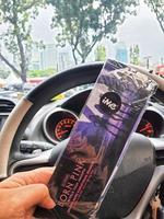 Jakarta, Indonesië in maart 2023. een hand- is Holding een ticket voor een blackpink concert in Jakarta. foto