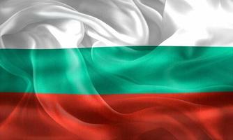 vlag van bulgarije - realistische wapperende stoffen vlag foto