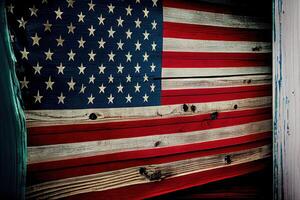 presidenten dag. vlag van Verenigde staten Amerikaans met kopiëren ruimte. generatief ai foto