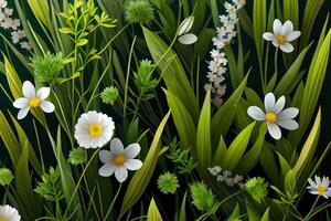 jasmijn bloemen in de struik. generatief ai foto