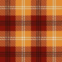 Schotse ruit naadloos patroon, rood en geel, kan worden gebruikt in de ontwerp van mode kleren. beddengoed, gordijnen, tafelkleden foto