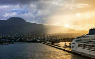 reis schip in dominicaans republiek, puerto plata Aan een caraïben reis vakantie foto