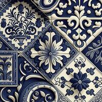 azulejos patroon, gemaakt met generatief ai foto