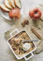 appel taart crumble foto