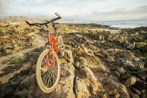 een berg fiets foto