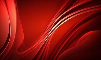 golvend rood abstract achtergrond. generatief ai foto