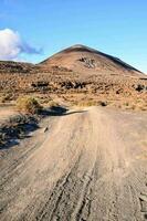 landschap in Lanzarote tropisch vulkanisch kanarie eilanden Spanje foto