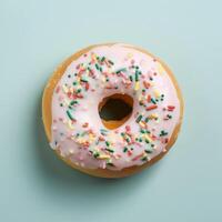 heerlijk donut met divers topping ai genereren foto