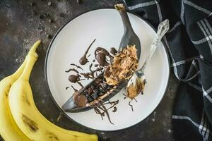 chocola en banaan foto